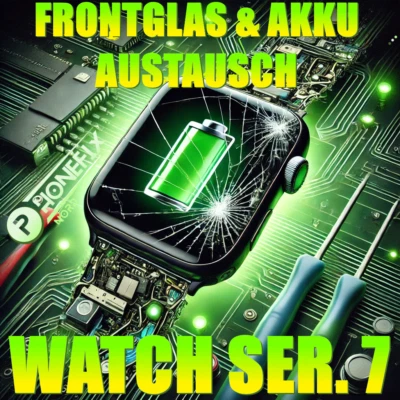 MARKENLOS Apple Watch Series 7 ⭐ Display Glas Reparatur inkl. Akku Austausch ⭐ 40mm | 44mm