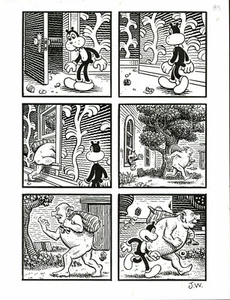 JIM WOODRING Poochytown página 85 FRANK & MANHOG arte original (2018) - Imagen 1 de 1