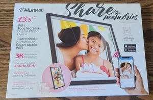 Mint Aluratek AWS13F 13.5" 3K 32GB Digital Picture Frame Complete Box WiFi $199 - Picture 1 of 9