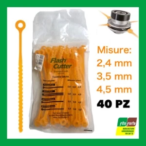 40 LAMELLE DECESPUGLIATORE BACCHETTE FILO FLASH CUTTER MONOSEGA 2,4 3,5 4,5 MM