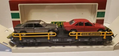 Lehmann LGB Mercedes Benz Auto Carrier Car W/2 cars Original Box 4059 ~our x1878 - Image 1 of 4