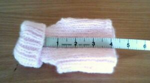 NEW XXS  4" HAND  KNITTED DOG COAT  / JUMPER BABY PINK TEACUP CHIHUAHUA / PUP