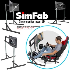 SimFab Monitor Mount Floor Stand for Racing And Flight Simulators - Picture 1 of 34