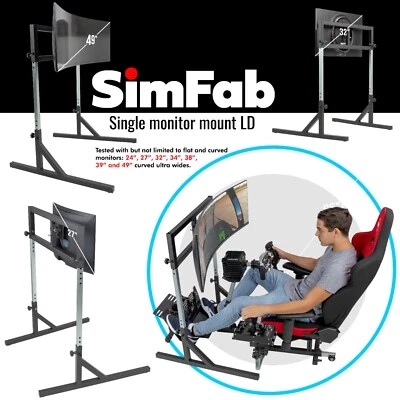 SimFab Monitor Mount Floor Stand for Racing And Flight Simulators