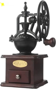 MOON-1 Manual Coffee Grinder Antique Cast Iron Hand Crank Coffee Mill with Grind - Picture 1 of 12
