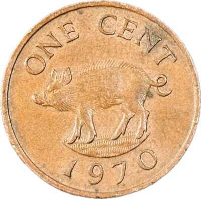 1970  Bermuda 1 Cent Coin (10104) - Image 1 of 2