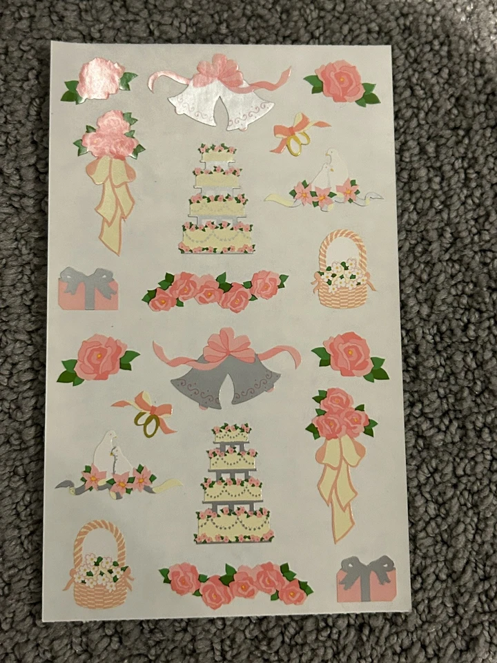 2 - CREATIVE MEMORIES BLOCK STICKERS - WEDDING -  NEW!! 3 Sheets - Image 1 of 1