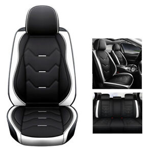 For Honda Deluxe PU Leather Car Seat Cover 5-Seat Full Set Front Rear Protector