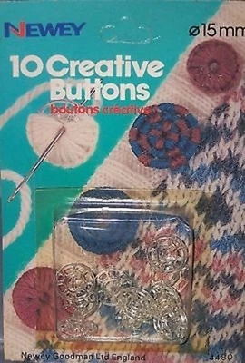 NEWEY SELF COVER BUTTONS - 15mm diameter - 2 sets of 10 (20 buttons in total) - Image 1 of 2