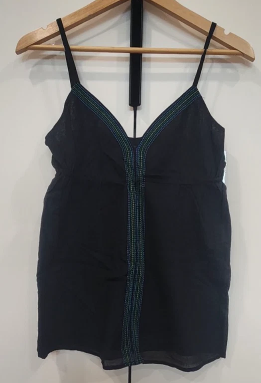 GAP Women's Black V Neck Cami Top  Blouse Size Small Adjustable Straps-Summer - Image 1 of 4