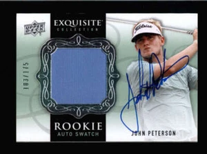 JOHN PETERSON 2013 UD EXQUISITE ROOKIE AUTOGRAPH AUTO SWATCH RC #103/175 BC2553 - Picture 1 of 1