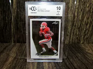 Carta Rookie 2015 Leaf NFL L.A. Rams Falcons Todd Gurley #12, ACETATO, BCCG 10 - Foto 1 di 6