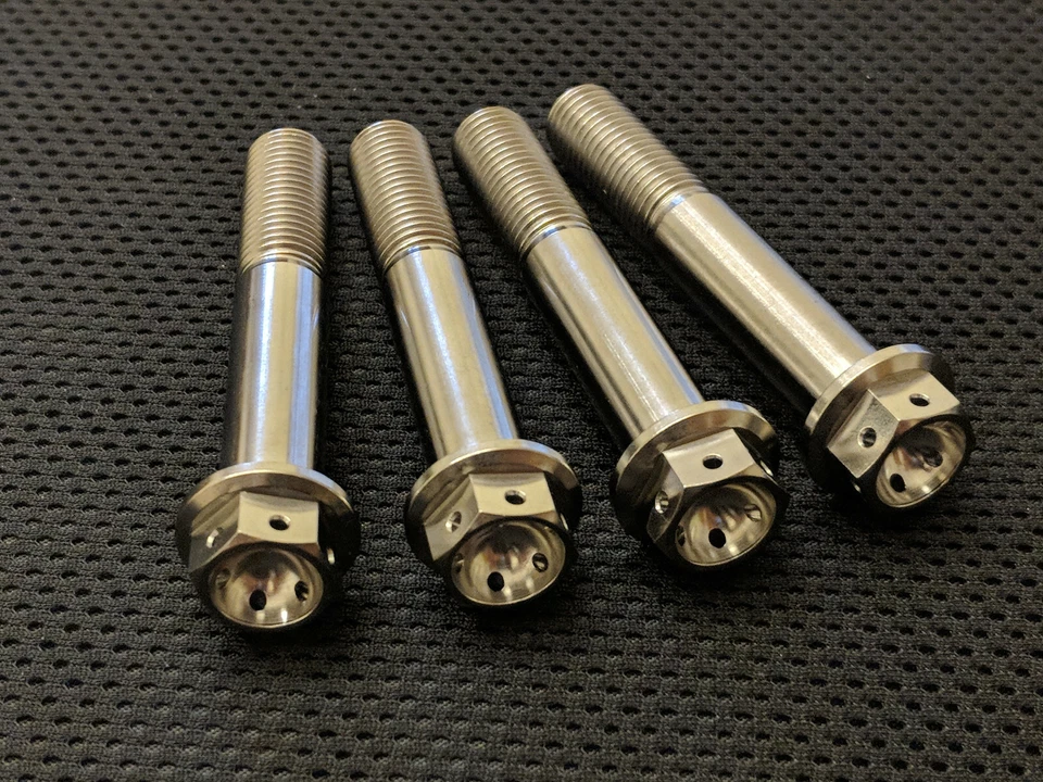 Titanium Radial Caliper Mount Bolt Kit Drilled Hex Flange 60mm Prolite M10-1.25p - Image 1 of 1