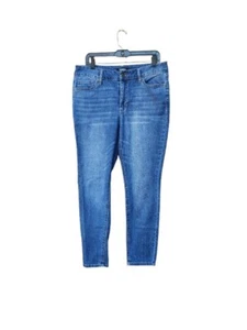 d. jeans Blue Skinny Jeans SIZE 14W Medium Wash Denim Cotton Blend - Picture 1 of 9