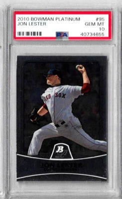 2010 Bowman Platinum Jon Lester Gem Mint PSA 10 - Image 1 of 2
