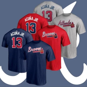 HOT NEW!!! Ronald #13 Acuna Jr. Atlanta Team Name & Number T-Shirt S-5XL - Picture 1 of 8