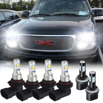 Faro antiniebla LED bombillas blancas para GMC Sierra Yukon XL 1500 2500 9005 9006 Foto 1 de 4
