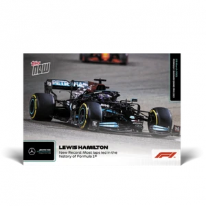 2021 Topps Now F1 #1 Lewis Hamilton Most Laps Led Ever Mercedes SP Formula - Picture 1 of 2