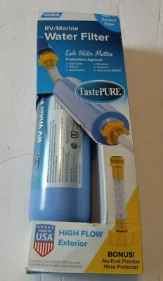 Camco 40043 TastePURE Water Filter with Flexible Hose KDF Filter - Image 1 of 4