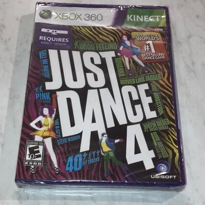NEW Just Dance 4 Microsoft Xbox 360 Kinect 2012 Factory Sealed - Image 1 of 2