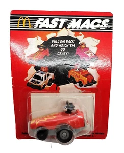 Hamburglar Roadster 1985 McDonalds Fast Macs Pull'em Back Ertl Auto - Bild 1 von 3