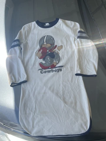 Vintage Dallas Cowboys Kid Pajamas Night Shirt Rare 1983 Read Cover