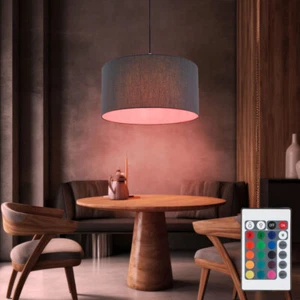 Lampada a Sospensione Luce Tavolo da Pranzo Dimmerabile Telecomando RGB LED H. - Foto 1 di 12