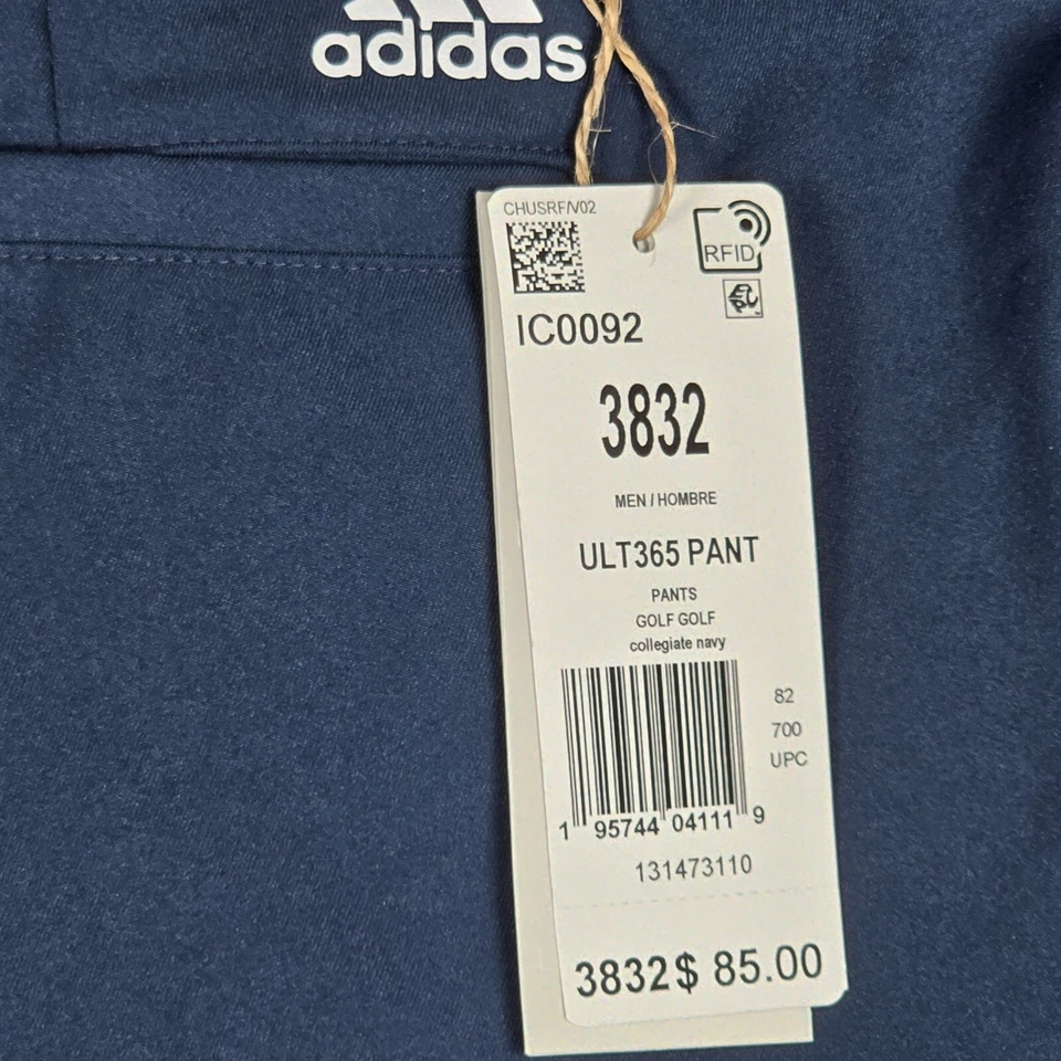 Adidas Ultimate 365 Tapered Golf Pants Navy Blue Mens Size 36x32 IC0092