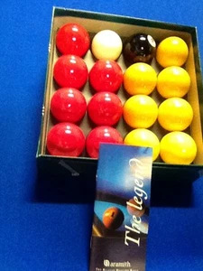 SUPERPOOL BELGIAN ARAMITH ROSSO E GIALLO 2" Palline da biliardo con 1"7/8 stecca palla - Foto 1 di 1