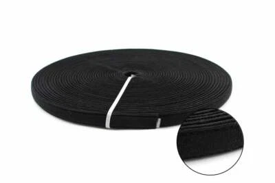 12 Yds Poliéster Cubierto de Algodón Poliéster Deshuesado 3/8" (10mm) Polipropileno Blk, Blanco Foto 1 de 3