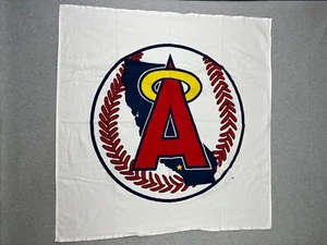 Vtg California Angeles Throw Blanket White MLB 42"x 41" Los Angeles Angels USA - Picture 1 of 7