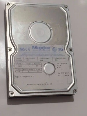MAXTOR 71687AP 03A 02A 03A 1.6GB IDE HARD DRIVE                     aa4bb22 - Image 1 of 2