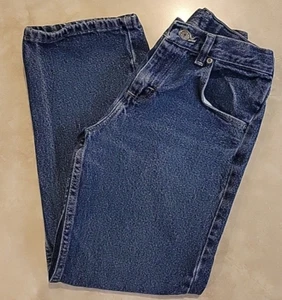 Wrangler boys Jeans 12 regular adjustable waist dark wash blue - Picture 1 of 9