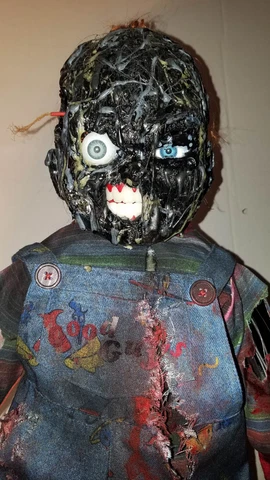 24" CUSTOM Burnt Seed Of CHUCKY GOOD GUYS HORROR DOLL Ooak Childs Play Figure Cover