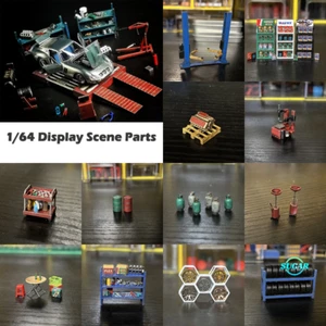 Miniature 1/64 Diorama Car Garage Props Model Car Workshop Repair Tool Scene - Picture 1 of 142