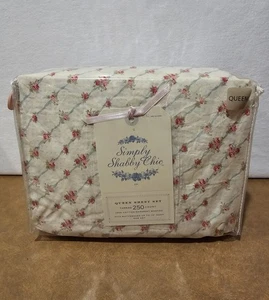 Simply Shabby Chic Rachel Ashwell Salon Spalier Rose Blumen Lakenset Queen NEU - Bild 1 von 8