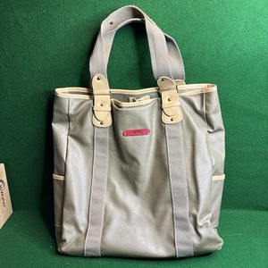 BOLSO DE MANO CLAVA de lona recubierta, excelente estado - Imagen 1 de 11