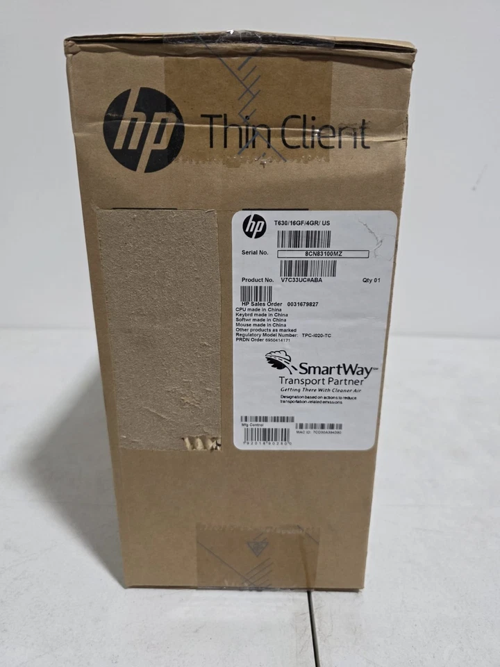 HP T630 Thin Client 4GB 16GB SSD Linux eLu.4.2-2 V7C33UC#ABA