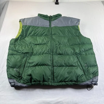 Columbia Vest Mens 3XLT Tall Green Gray Down Filled Puffer Full Zip Outdoor - Image 1 of 4