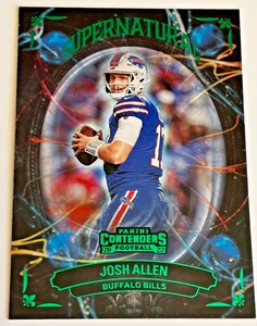 JOSH ALLEN 2022 Contenders Supernatural Insert Green Parallel Buffalo Bills - Picture 1 of 2