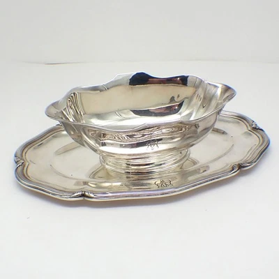 Gravy Boat Emile Puiforcat Francés Plata de Ley Mono LVL Foto 1 de 4