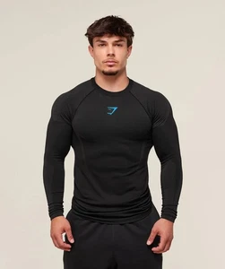 Gymshark Onyx 5.0 Seamless Long Sleeve T-Shirt Black, Onyx Blue - Size M - Picture 1 of 4