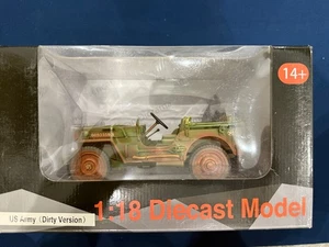 NIB AMERICAN DIORAMA 1/18 - JEEP US ARMY DIRTY VERSION - 1944 77404A - Picture 1 of 2