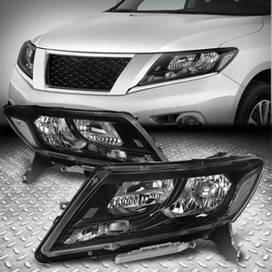 For 13-16 Nissan Pathfinder OE Style Black Housing Headlights Assembly Pair - Picture 1 of 8