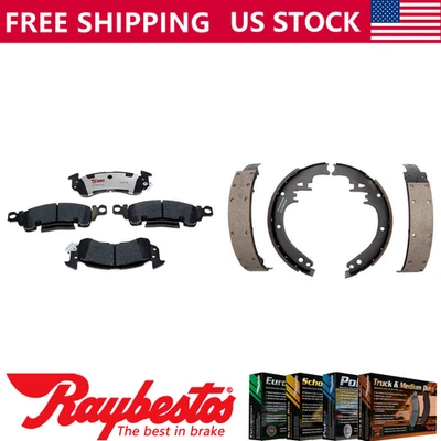 Front Hybrid Technology Brake Pads Rear Shoes For 1971-1972 Chevrolet Brookwood - Image 1 of 4