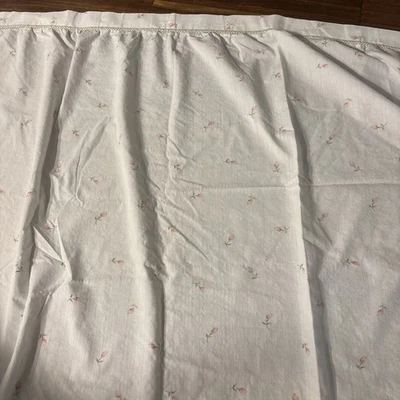 Cortina de Ducha Croscill Blanca con Delicadas Rosas Rosa y Verde Guinga Shabby Chic Foto 1 de 4