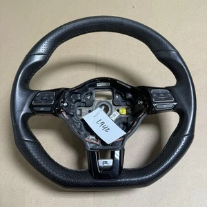 Volkswagen MK6 Golf R Steering Wheel Flat Bottom Black 3C8419091 / 5K0 419 091 - Picture 1 of 24
