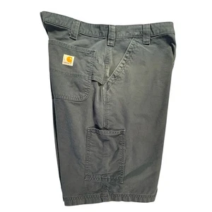 Pantaloncini Carhartt Carpenter Vintage Uomo 34 (36 Etichetta) Sbiaditi Blu Navy B147 - Foto 1 di 7