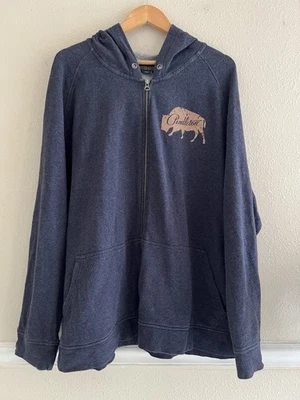Pendleton Rare Blue Grey Hooded Full Zip Sweatshirt Bison Men's Size 2XL *Read - Image 1 of 4