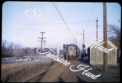 EL Railroad Erie Lackawanna Gladstone Estación Cruce 35 mm Diapositiva Años 60 Foto 1 de 3
